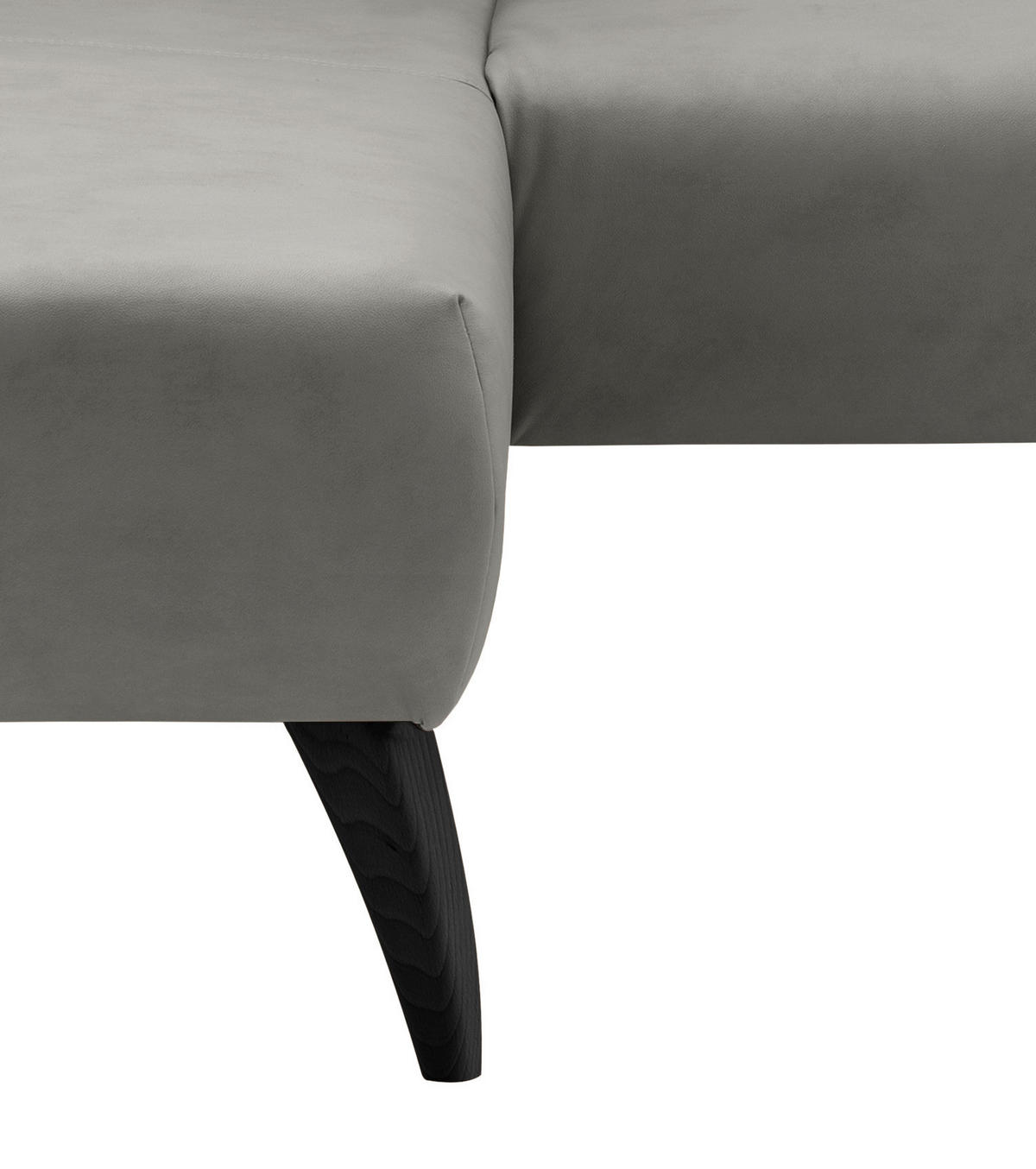 ECKSOFA in Lederlook Grau  - Schwarz/Grau, Modern, Holz/Textil (160/264cm) - Livetastic