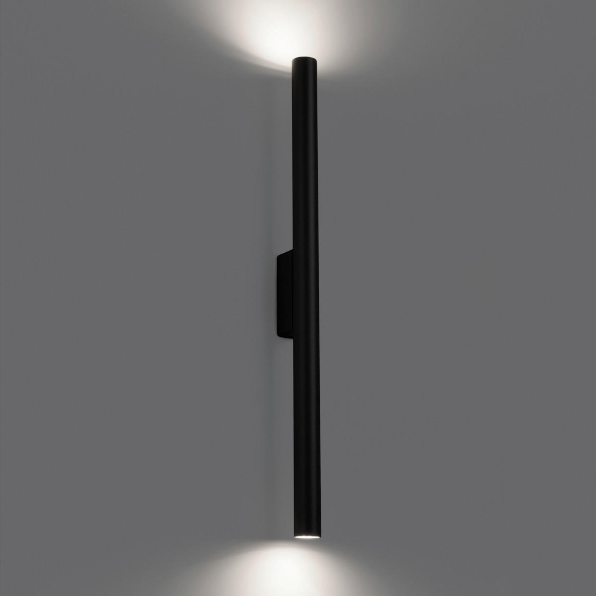 WANDLEUCHTE PASTELO 2,5/5/50 cm   - Schwarz, KONVENTIONELL, Metall (2,5/5/50cm)