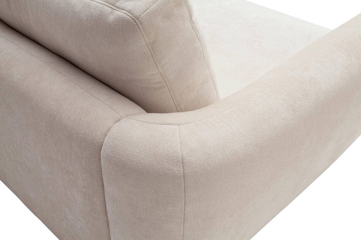 ECKSOFA  in Chenille Naturfarben  310/224 cm  - Schwarz/Naturfarben, KONVENTIONELL, Kunststoff/Textil (310/224cm) - Hom`in
