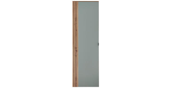 GARDEROBENSCHRANK 55/179/37 cm  - Salbeigrün/Schwarz, Design, Holzwerkstoff/Metall (55/179/37cm) - Voleo