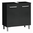 WASCHBECKENUNTERSCHRANK 60/62/33 cm  - Anthrazit/Silberfarben, KONVENTIONELL, Holzwerkstoff/Metall (60/62/33cm) - Carryhome