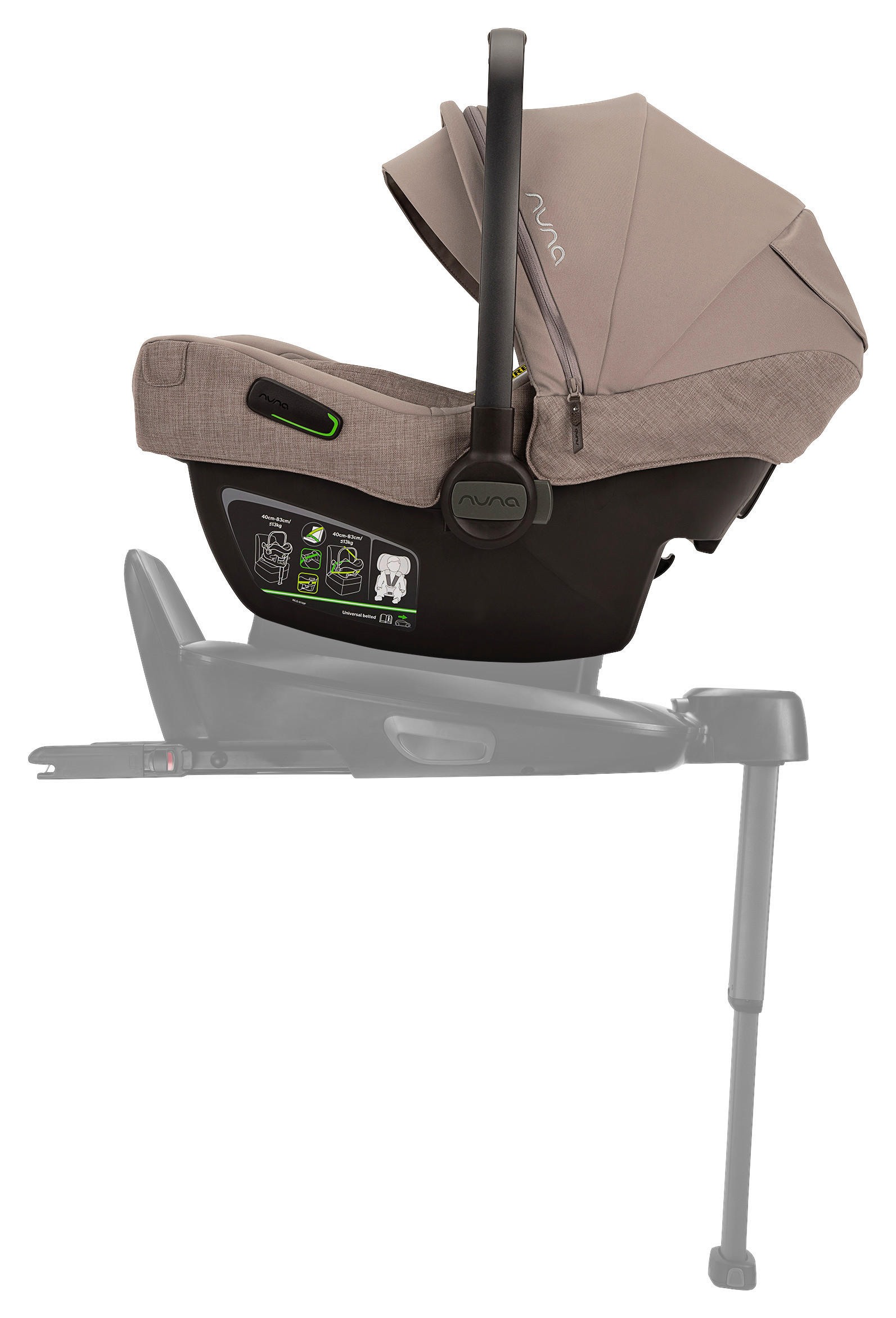 BABYSCHALE PIPA NEXT  - Graubraun, Basics, Kunststoff/Textil (45/35/60cm) - Nuna