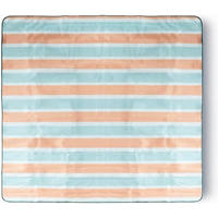 DEKA ZA PIKNIK 200/200 cm  CAPRI  - boje koralja/svijetlo plava, Basics, tekstil/plastika (200/200cm)