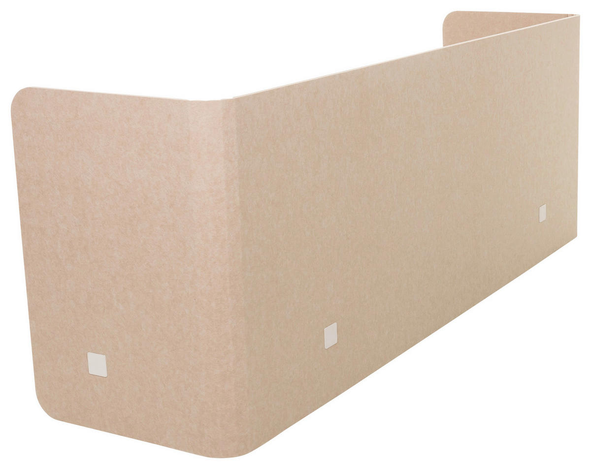 TRENNWAND Textil, Metall, Kunststoff Beige  - Beige, Basics, Kunststoff/Textil (160/40/2cm) - MID.YOU