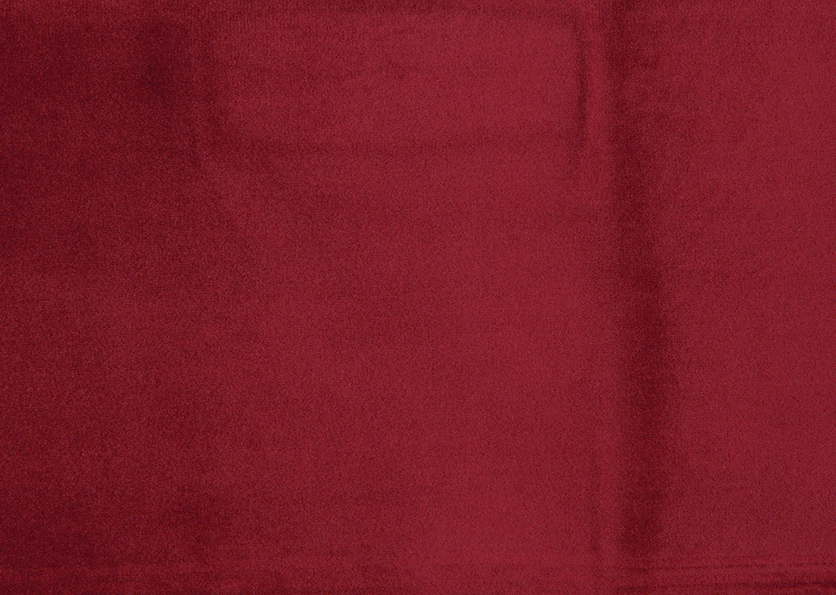 ECKSOFA in Velours Rot  - Rot/Schwarz, Design, Textil/Metall (177/253cm) - Dieter Knoll