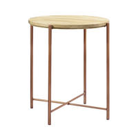 NACHTSCHRANK 48/52/48 cm Eiche massiv  - Eichefarben/Kupferfarben, Design, Holz/Metall (48/52/48cm) - Hasena