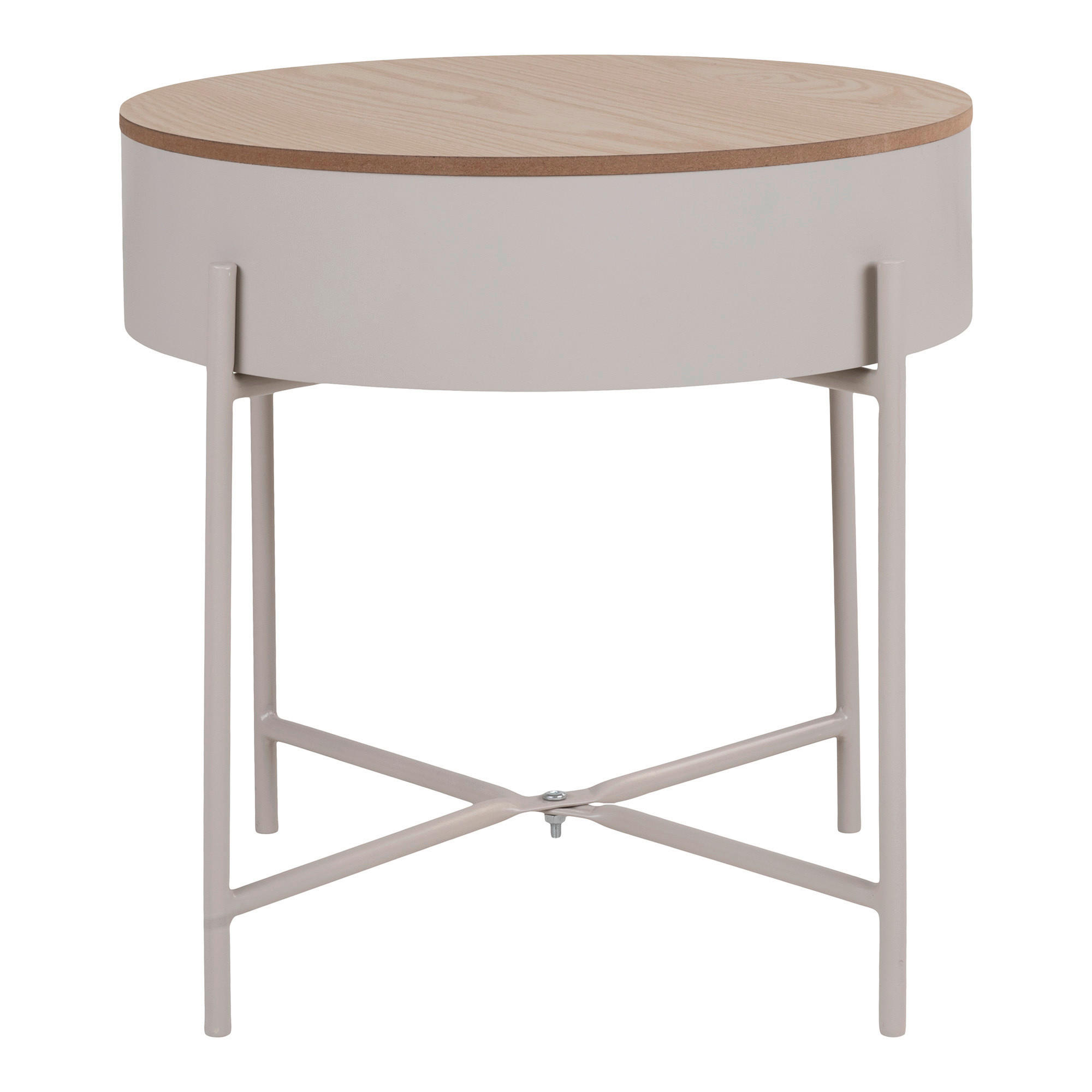 BEISTELLTISCH Beige  - Beige, Design, Kunststoff/Metall (40/40/40cm)