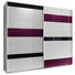 SCHWEBETÜRENSCHRANK 2-türig Brombeere, Grau, Weiß - Brombeere/Alufarben, Design, Glas/Holz (270/210/65cm) - Carryhome