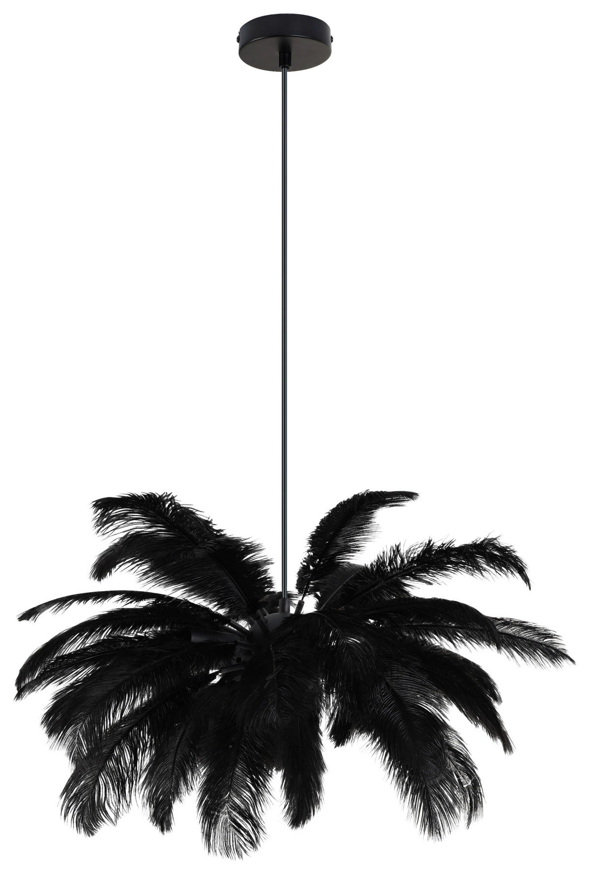 HÄNGELEUCHTE 55/120 cm    - noir, Trend, métal/textile (55/120cm) - Novel