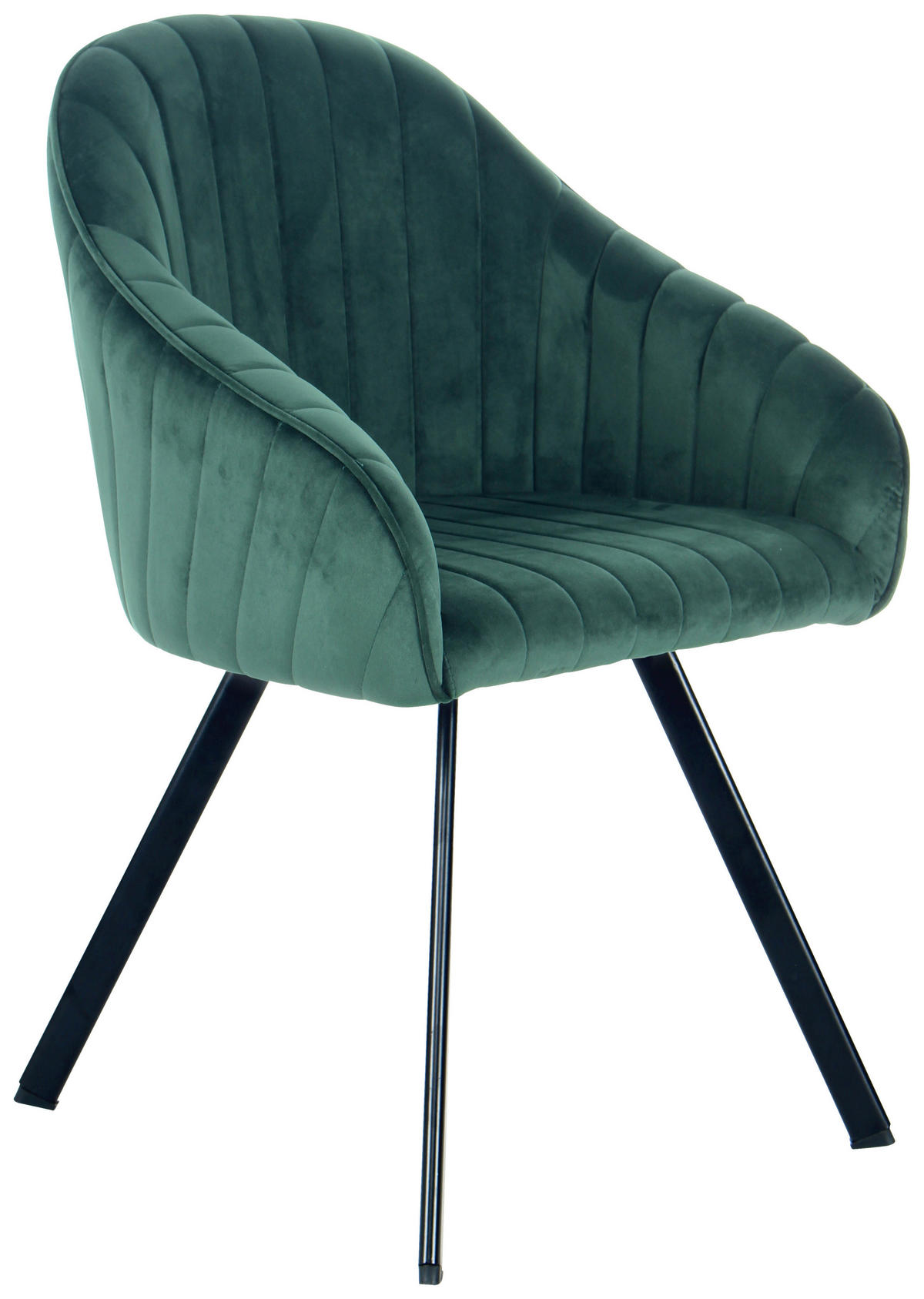 SADA ŽIDLÍ S PODRUČKAMI 2 kusy - černá/tmavě zelená, Moderní, kov/textil (56/86/59cm) - MID.YOU