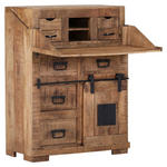 SEKRETÄR   - Schwarz/Braun, LIFESTYLE, Holz (80/107/39cm) - Landscape