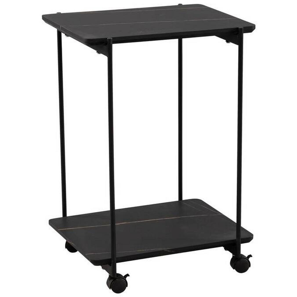 XXXL ODKLÁDACÍ STOLEK, černá, tmavě hnědá, kompozitní dřevo, 45/37/65 cm
