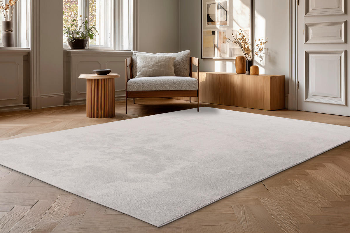 WEBTEPPICH 80/140 cm  - Silberfarben, Basics, Textil (80/140cm)