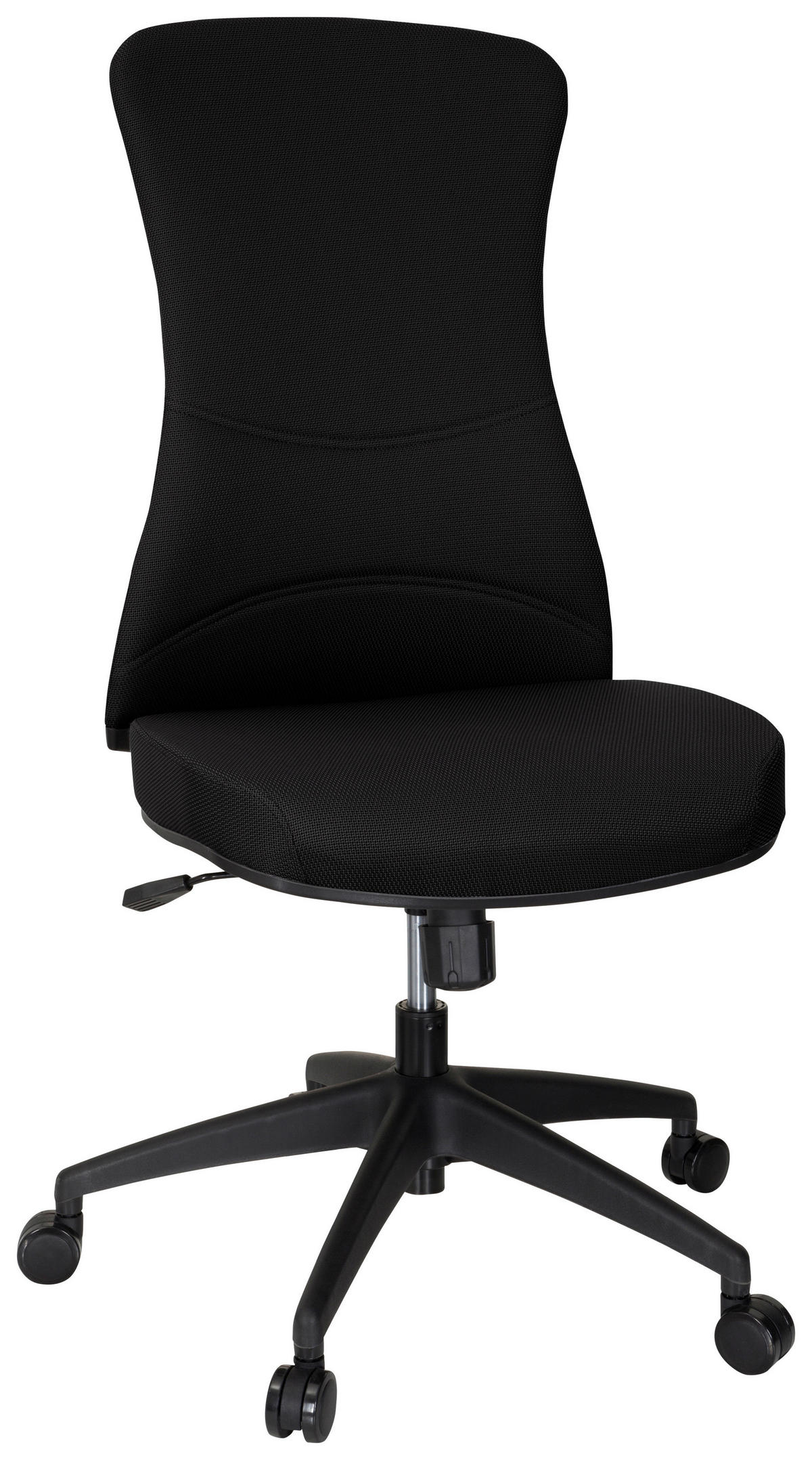 OTOČNÁ ŽIDLE, plochá tkanina, černá - černá, Moderní, textil/plast (54/116/65cm) - MID.YOU