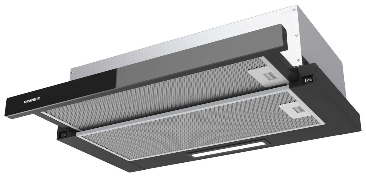 DUNSTABZUGSHAUBE FLA460  - Edelstahlfarben/Schwarz, Basics, Metall (59,5/17,0/30,4cm) - Oranier