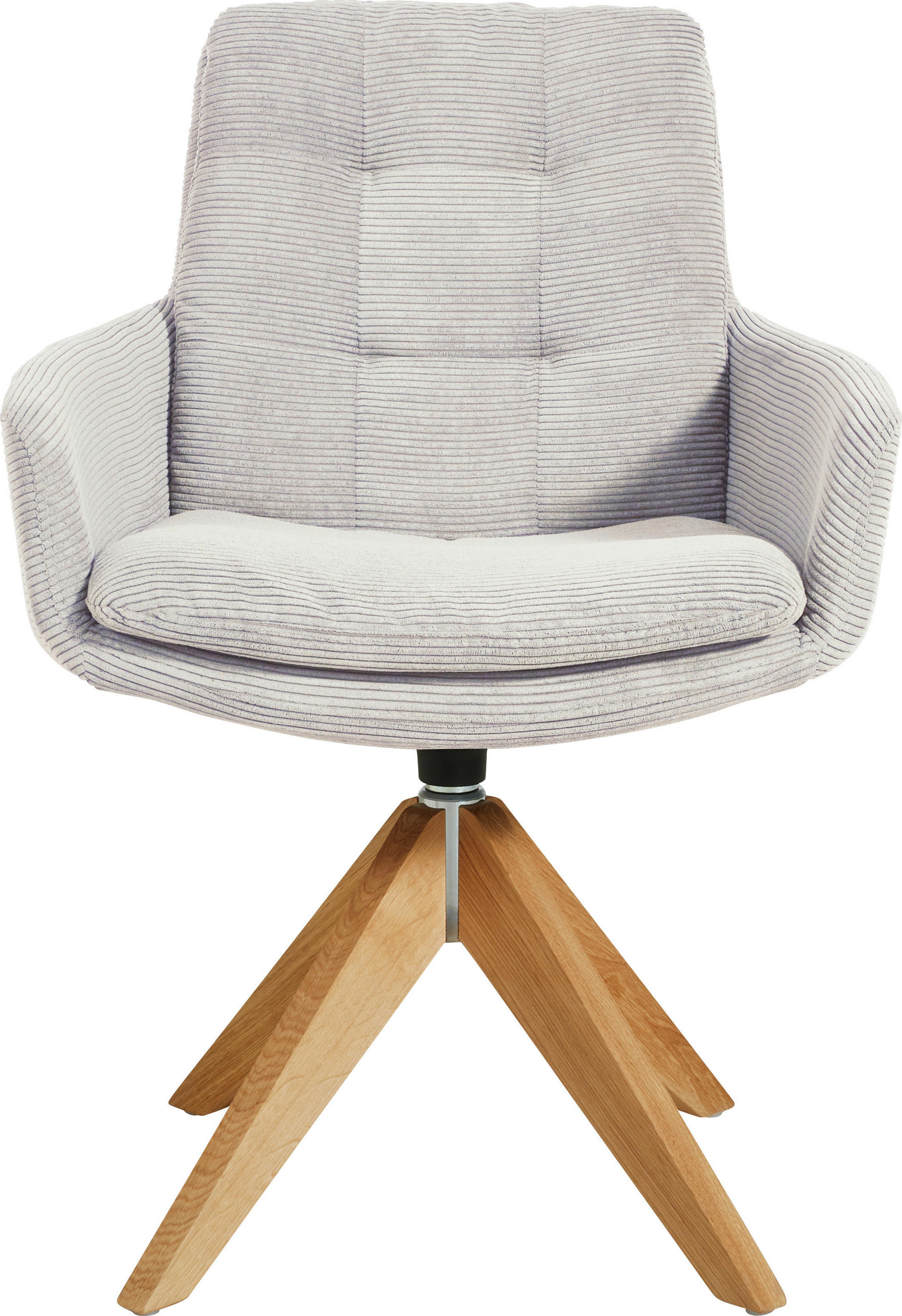 ARMLEHNSTUHL  in Cord  - Eichefarben/Hellgrau, Design, Holz/Textil (63/90/69cm) - Johann Jakob