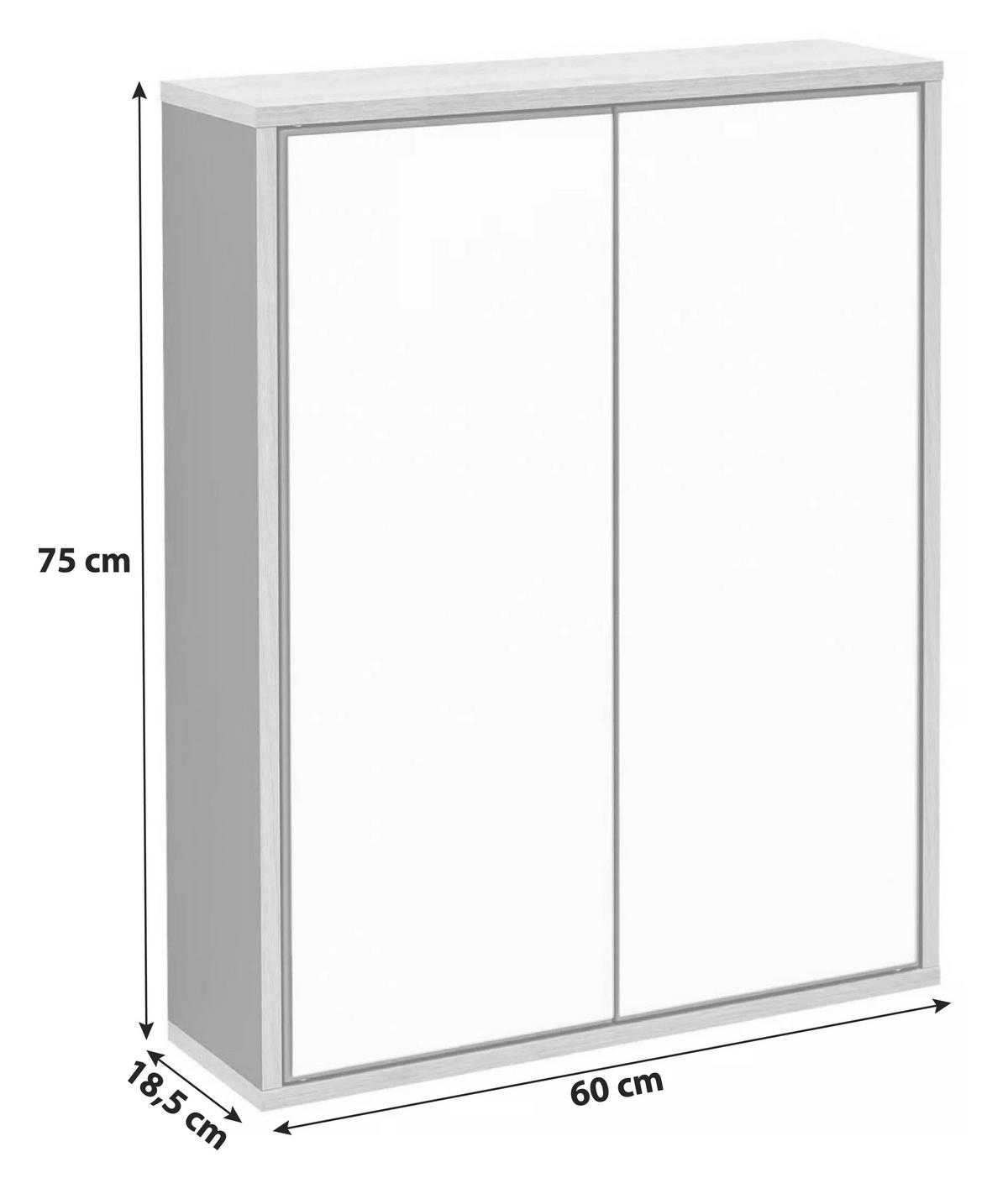 SPIEGELSCHRANK 60/75/18,5 cm  - Eichefarben/Anthrazit, MODERN, Glas/Holzwerkstoff (60/75/18,5cm) - MID.YOU