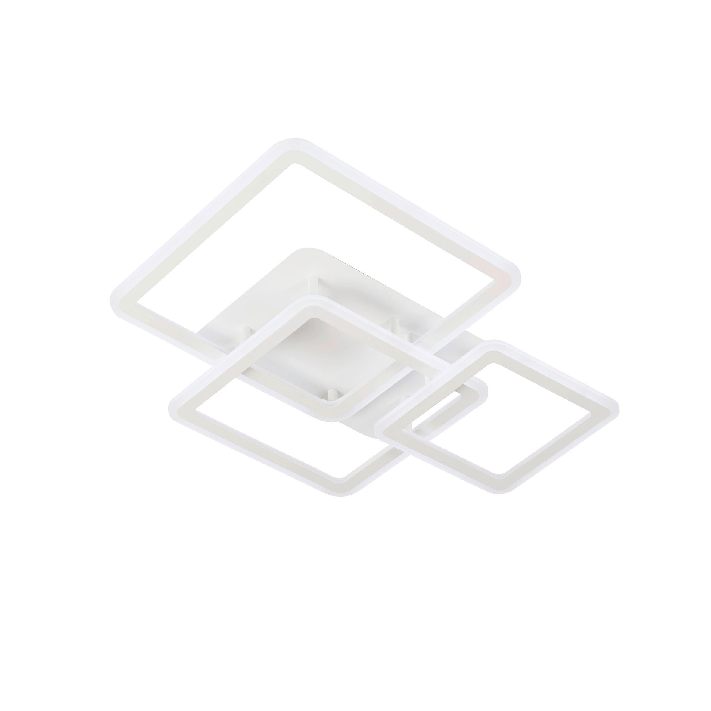 LED-DECKENLEUCHTE    54/65/10 cm  - Weiss, Design, Kunststoff/Metall (54/65/10cm) - Fischer & Honsel
