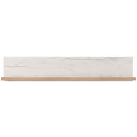 NÁSTĚNNÁ POLICE, barvy stříbrného dubu, 120/22/19,5 cm - barvy stříbrného dubu, Basics, kompozitní dřevo (120/22/19,5cm) - Ti'me