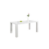 ESSTISCH rechteckig Weiß Hochglanz  - Weiß Hochglanz, MODERN, Holzwerkstoff (160/90/76cm) - Livetastic