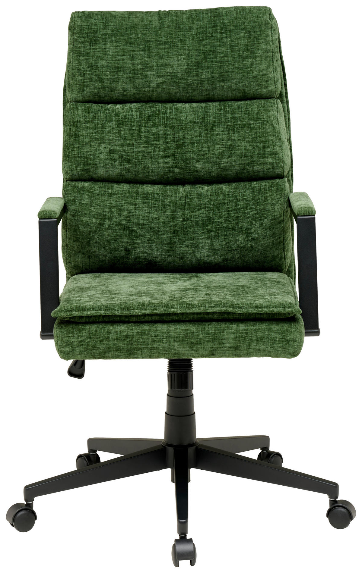 CHEFSESSEL Webstoff Grün  - Schwarz/Grün, MODERN, Kunststoff/Textil (58/110-120/62cm) - MID.YOU