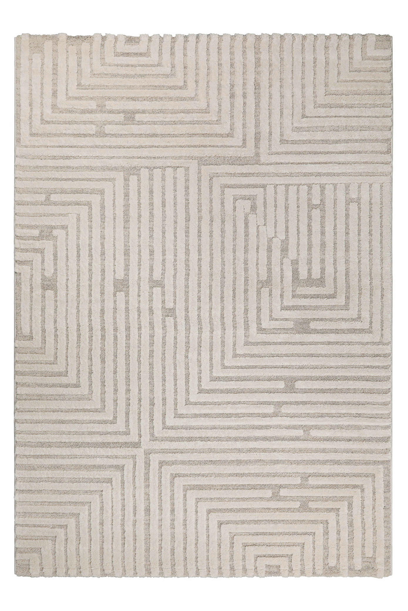 WEBTEPPICH Wohnzimmer 140/200 cm Hillmar Creme rechteckig  - Creme, Design, Textil (140/200cm) - WECON HOME
