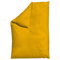 BETTDECKENBEZUG WOVEN SATIN Makosatin 135-140/200 cm  - Currygelb, Basics, Textil (135-140/200cm) - Schlafgut