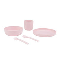 SET DEČJEG POSUĐA - svetloružičasta, Prirodno, prirodni materijali - Avelia