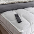 BOXSPRINGBETT 180/200 cm,  in Beige, Matratze, Topper, motorische Verstellbarkeit, Fernbedienung, unterschiedliche Matratzenhärtegrade je Bettseite, H2 + H3 = mittel + fest  - Beige/Schwarz, KONVENTIONELL, Kunststoff/Textil (180/200cm) - Voleo