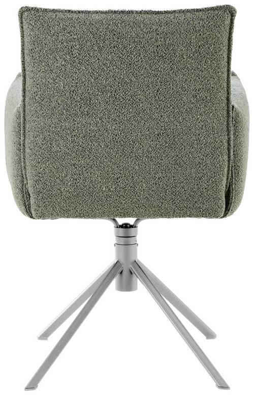 ARMLEHNSTUHL  in Flachgewebe  - Edelstahlfarben/Hellgrün, Design, Textil/Metall (55/85/65cm) - Valnatura