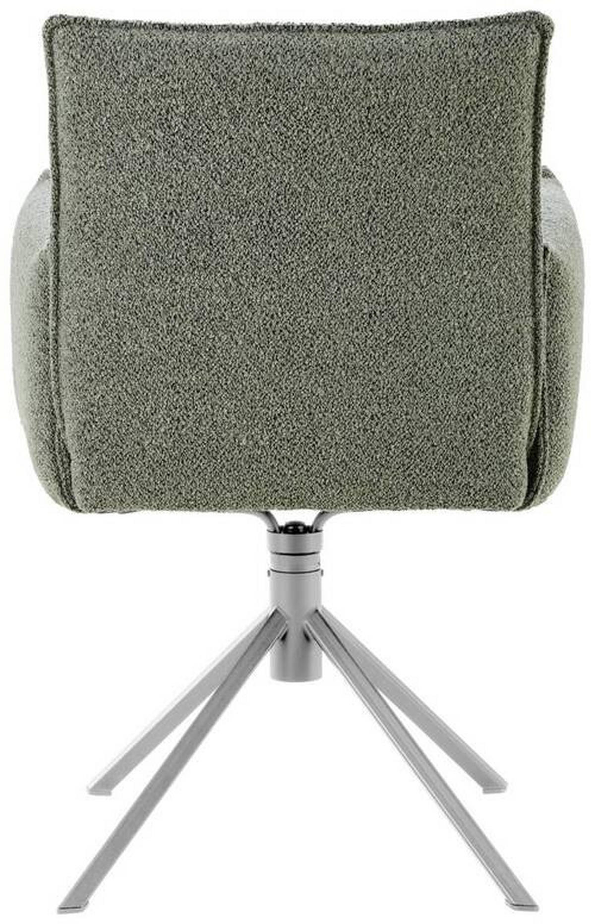 ARMLEHNSTUHL  in Flachgewebe  - Edelstahlfarben/Hellgrün, Design, Textil/Metall (55/85/65cm) - Valnatura