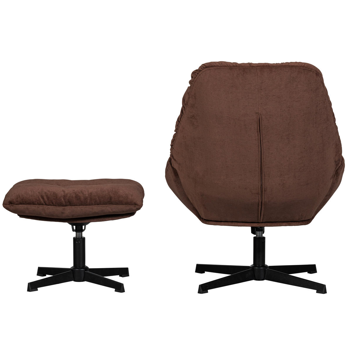 SESSELSET Webstoff    - Schwarz/Braun, Design, Textil/Metall - Livetastic
