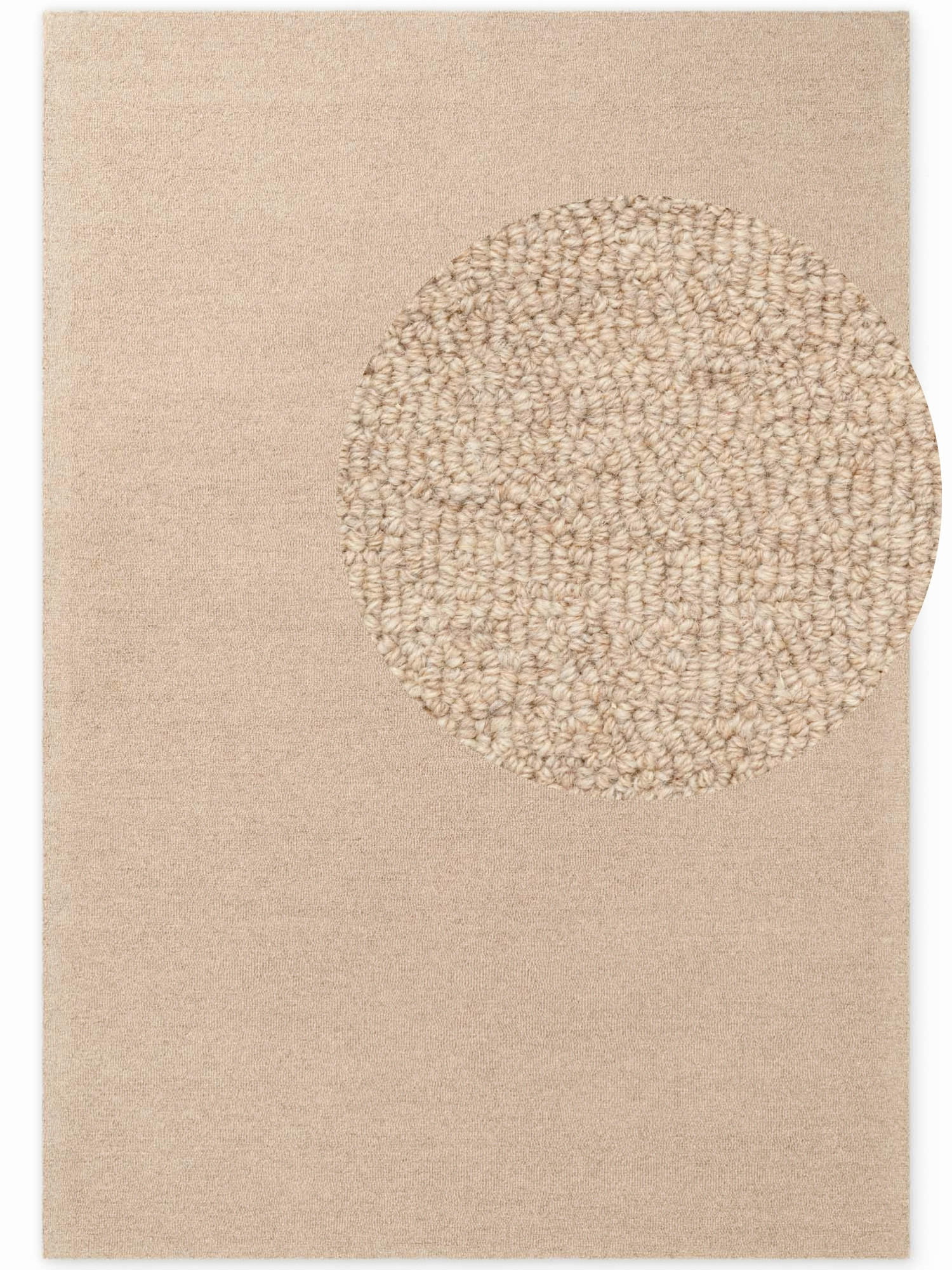 WOLLTEPPICH Wohnzimmer 140/200 cm Puristic Beige rechteckig  - Beige, Basics, Textil (140/200cm) - Elle Decoration