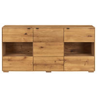 SIDEBOARD  180/85/42 cm  - Wildeiche/Anthrazit, Natur, Glas/Holz (180/85/42cm) - Linea Natura