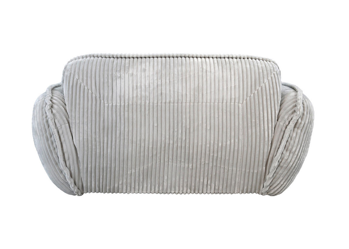 XXL-SESSEL - Silberfarben/Schwarz, MODERN, Kunststoff/Textil (182/87/184cm) - Trendmanufaktur