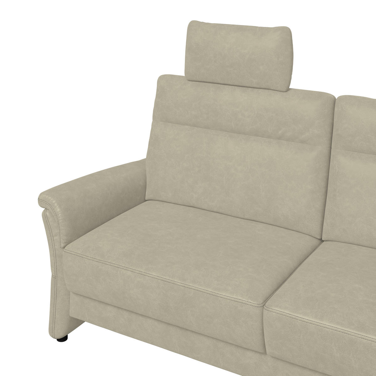 3,5-SITZER - Hellgrau/Schwarz, Konventionell, Kunststoff/Textil (205/98/91cm) - Elegando