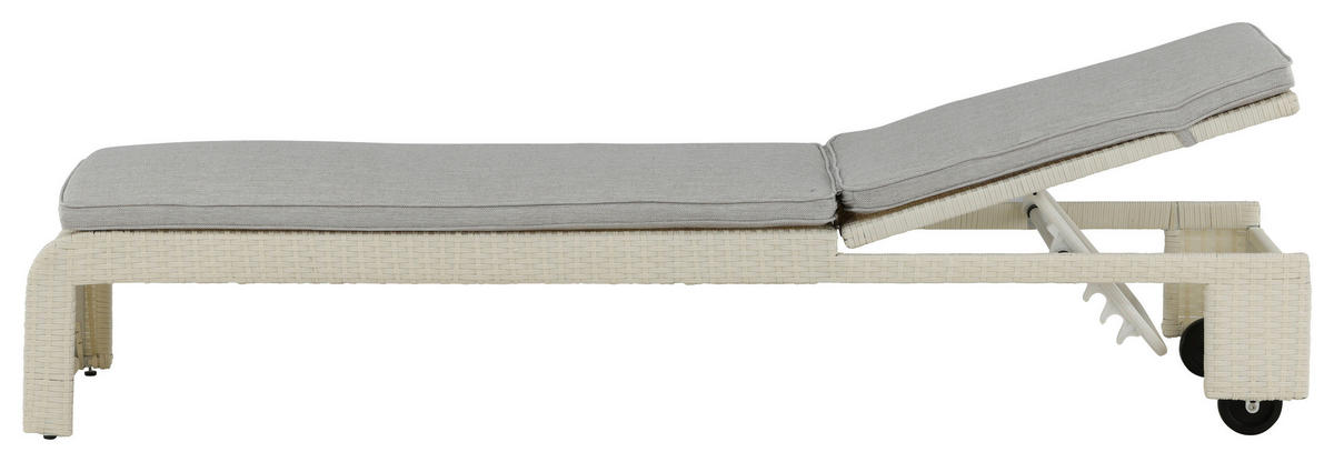 SONNENLIEGE 60/32/196 cm  - Weiß, KONVENTIONELL, Kunststoff (60/32/196cm) - Gardenson