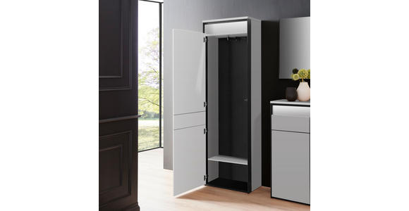 GARDEROBENSCHRANK  in 60/200/38 cm  - Kaschmir/Schwarz, KONVENTIONELL, Holzwerkstoff (60/200/38cm) - Voleo