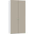 DREHTÜRENSCHRANK in Weiß, Sandfarben - Sandfarben/Silberfarben, Design, Glas/Holzwerkstoff (101,9/220/37,5cm) - Jutzler DREHTÜRENSCHRANK in Weiß, Sandfarben - Sandfarben/Silberfarben, Design, Glas/Holzwerkstoff (101,9/220/37,5cm) - Jutzler