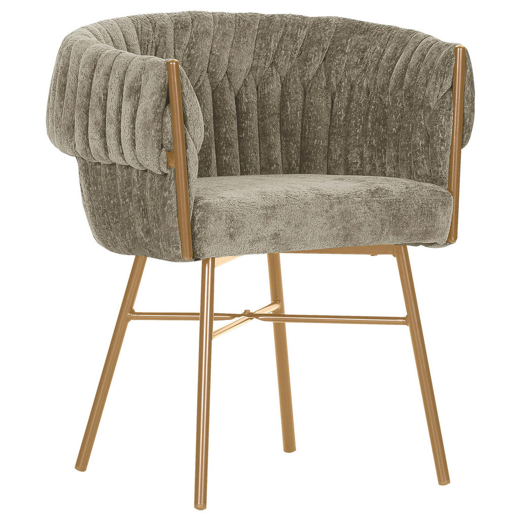 Ambia Home STOLIČKA S PODRÚČKAMI, ženilka, taupe