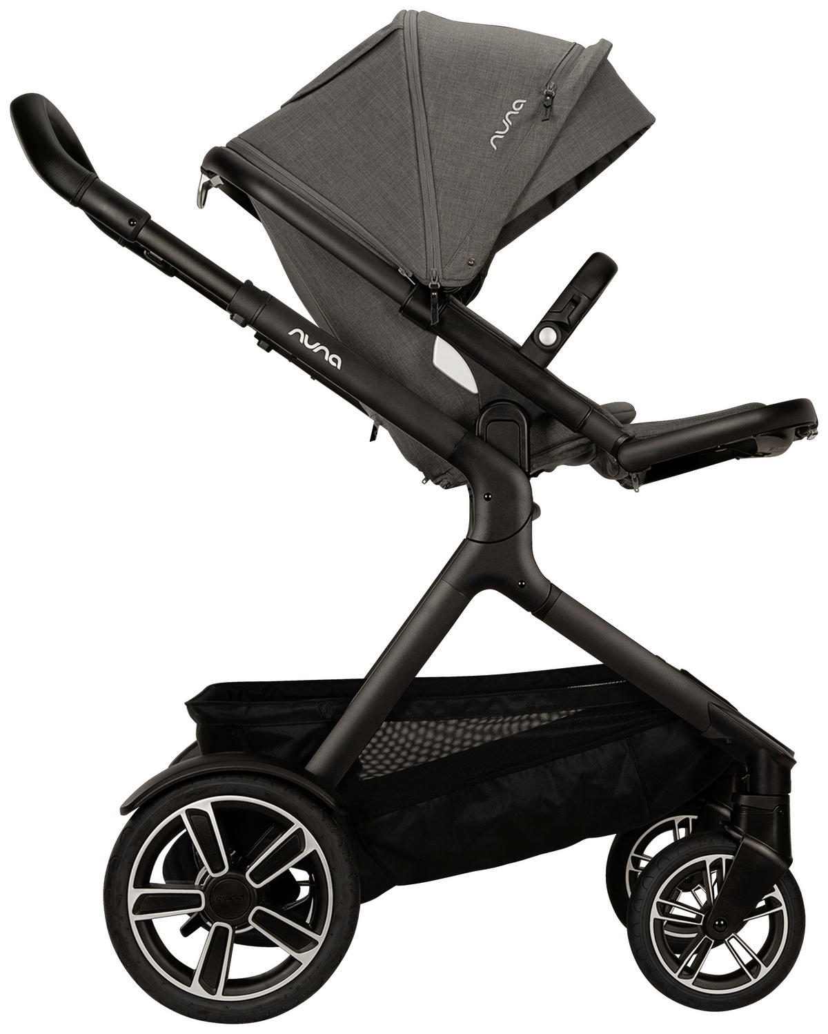 GESCHWISTERWAGEN Demi next  - Schwarz, Basics, Metall (63/123/83cm) - Nuna