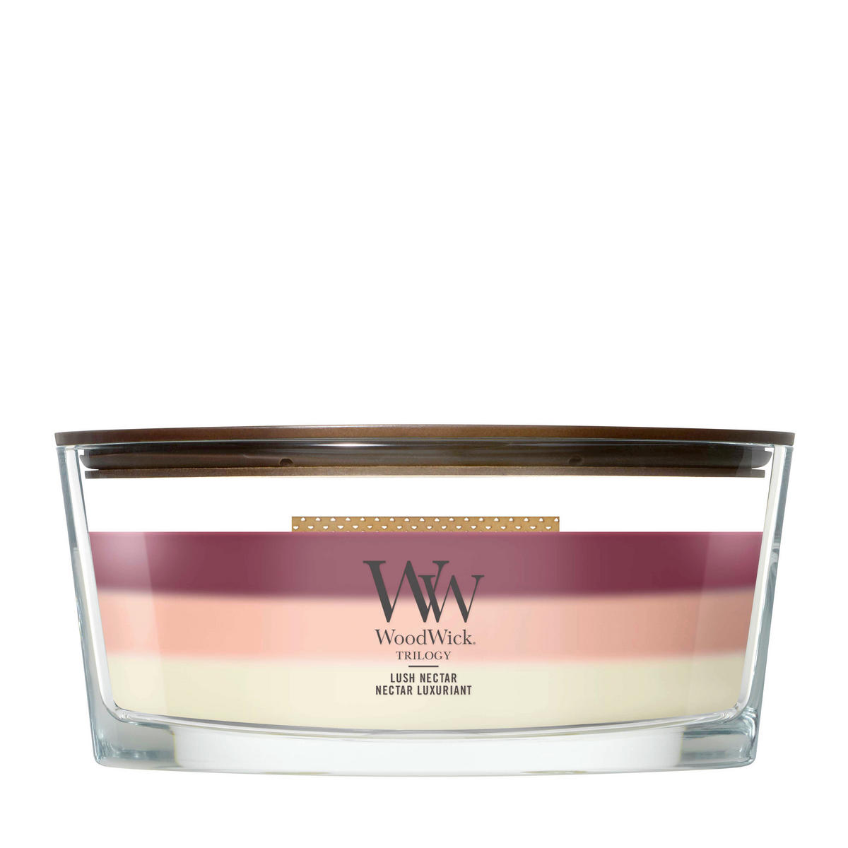 MIRISNA SVEĆA  višebojna  - višebojna, Osnovno, staklo/drvo (12/9/19cm) - WoodWick