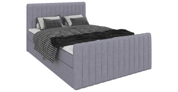 BOXBETT 140/200 cm  in Grau  - Schwarz/Grau, Basics, Kunststoff/Textil (140/200cm) - Carryhome
