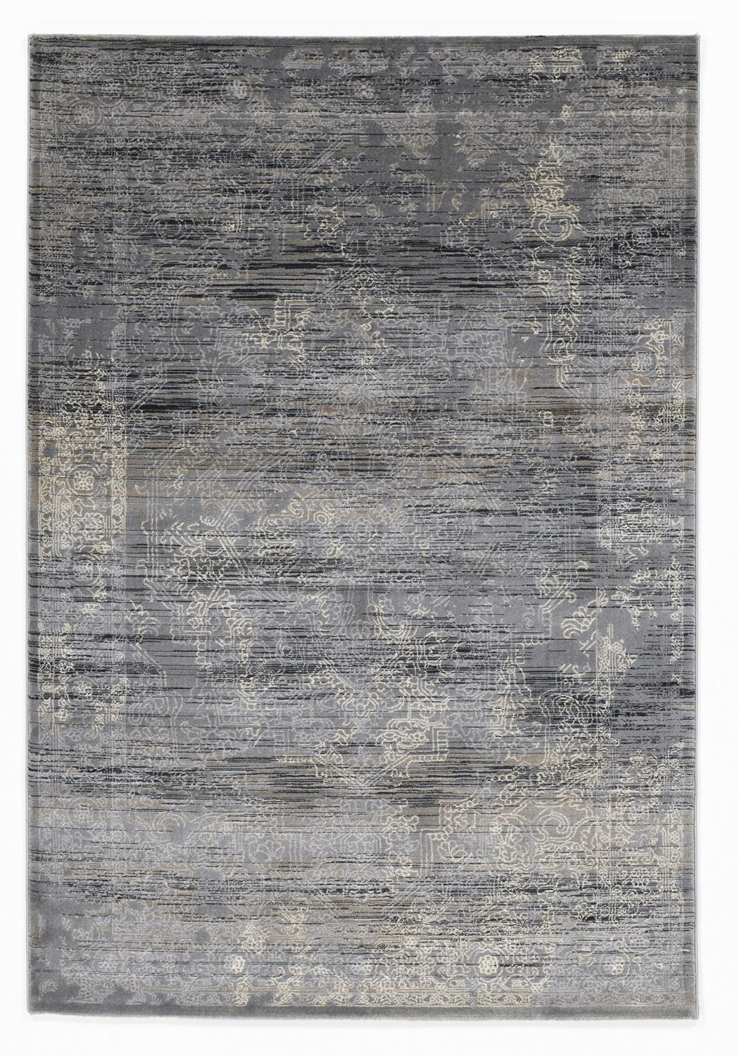 FLACHWEBETEPPICH 70/140 cm Wave Kontura Creme, Grau  - Creme/Grau, Design, Textil (70/140cm) - Musterring
