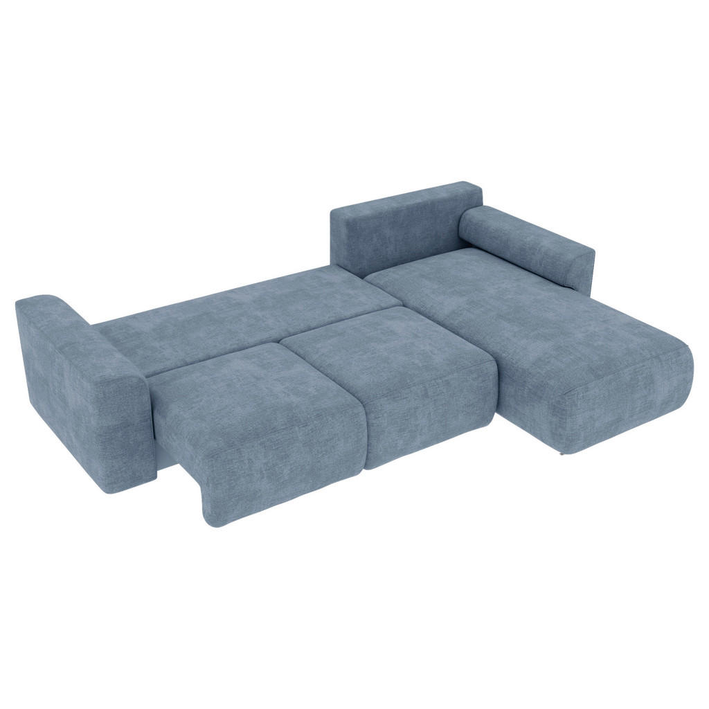 Thumbnail - Carryhome Ecksofa, Blau, Textil, 3-Sitzer, Ottomane rechts, L-Form, 293x195 cm, Stoffauswahl, Liegefunktion, seitenverke...
