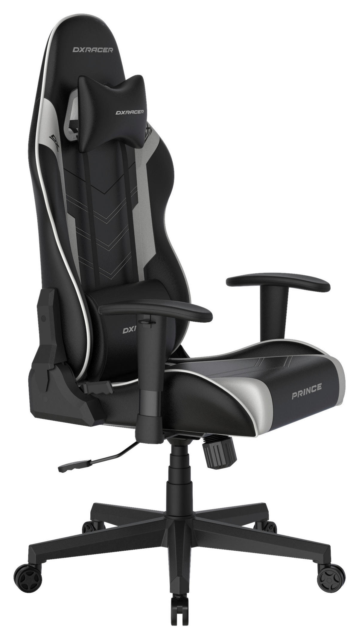 GAMINGSTUHL Weiß, Schwarz Kunststoff, Textil   - Schwarz/Weiß, MODERN, Kunststoff/Textil (67/126/67cm) - Dxracer