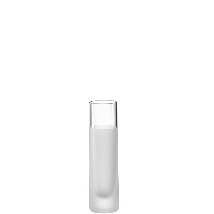 VASE 16 cm  - Klar/Weiss, Basics, Glas (4,5/16/4,5cm) - Leonardo