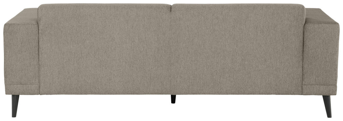 3-SITZER-SOFA in Webstoff Taupe  - Taupe/Schwarz, Design, Holz/Textil (218/77/93cm) - MID.YOU