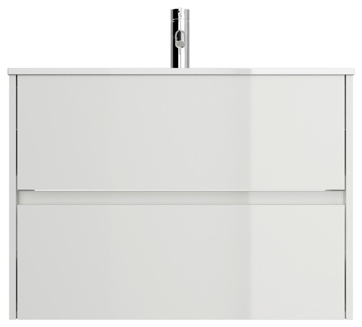 WASCHTISCHKOMBI 80 cm  - Weiß Hochglanz/Weiß, MODERN, Keramik/Holzwerkstoff (80cm) - MID.YOU