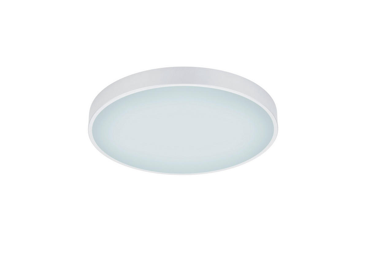 LED-DECKENLEUCHTE 49,5/6,5 cm   - Weiß, Design, Metall (49,5/6,5cm)